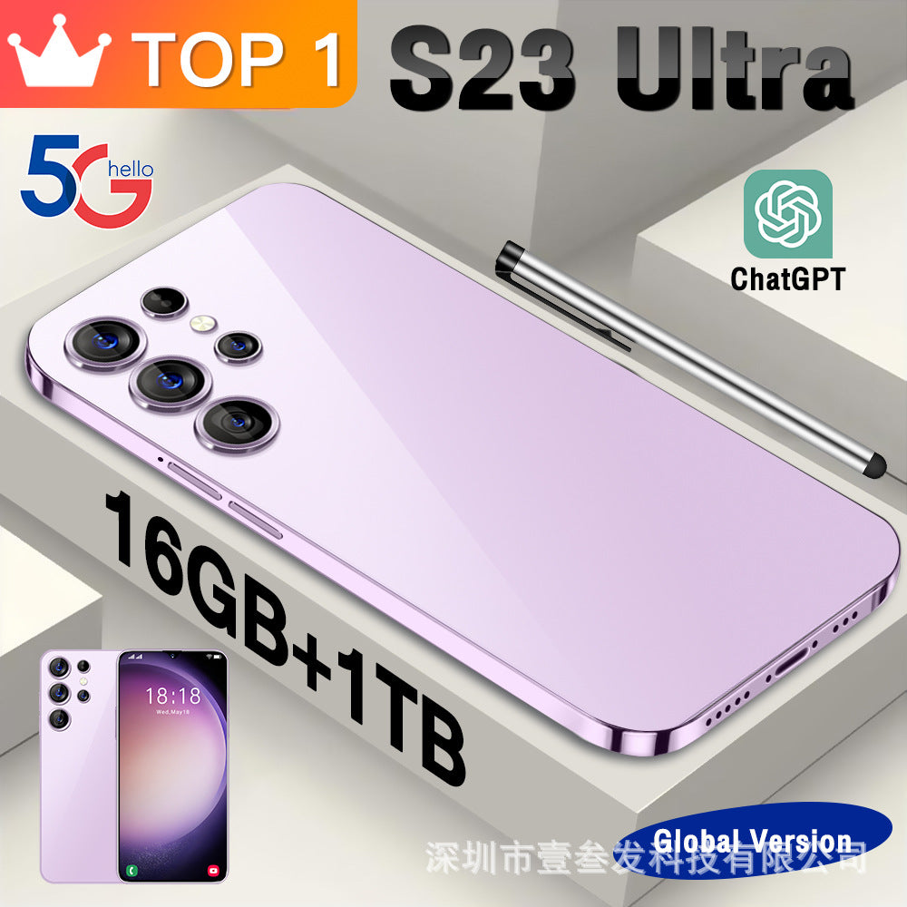 S23 Ultra Popular(2+16G) 7.3Inch4G All-in-One New Smartphone Factory