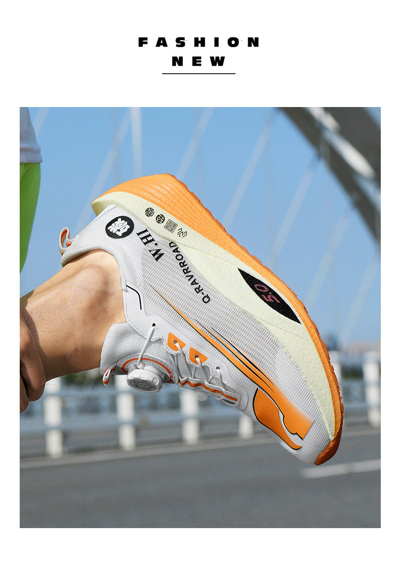 2025Autumn Winter New Style Real Explosive Carbon Plate Soft Sole Wear-Resistant Sports Shoes Parent-Child Rotating Buckle Comfortable Shock Absorption Rebound Running