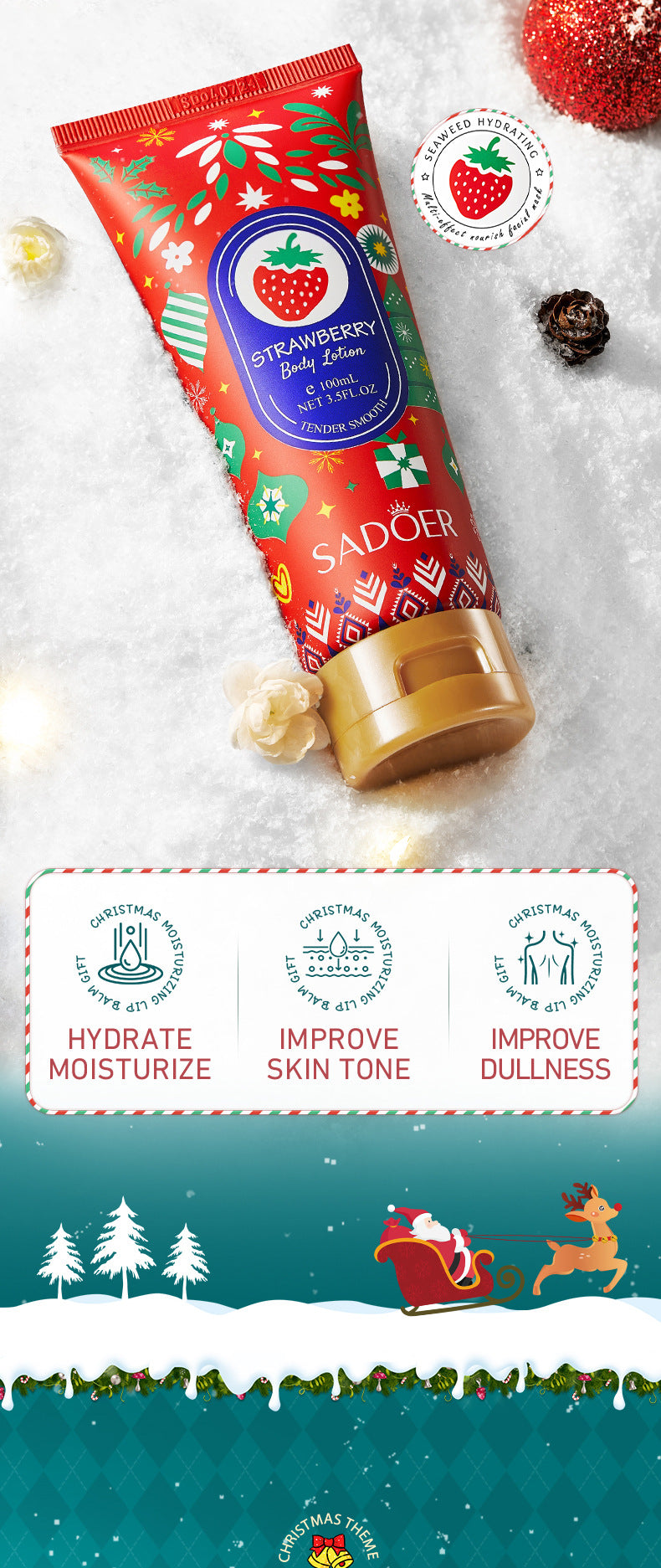 Avocado Moisturizing Body Lotion SADOER Autumn and winter moisturizing body cream cross-border foreign trade wholesale