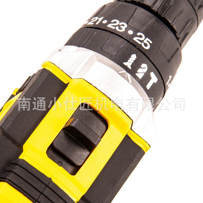 One Battery One Charger Cross-Border Export Model Multi-Functional Cordless Drill Household Brushless Rechargeable Drill Electric Screwdriver