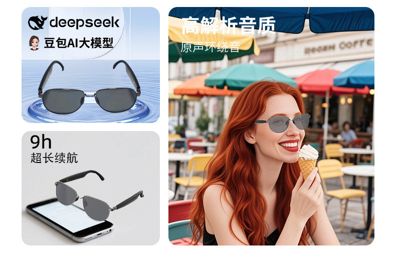 Source Manufacturer Smart Glasses ai Translation Conference Office Wearable Multifunctional Simultaneous Interpretation Can Be Paired with Prescription Lenses
