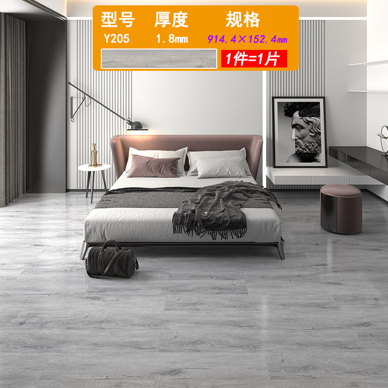 PVC Plastic Floor Stickers Self-Adhesive Wood Grain Cement Floor Stickers Special for Bedroom Waterproof Non-Slip Floor Renovation Chinese Style