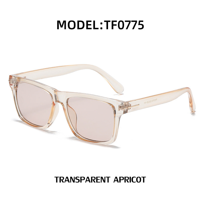 European and American Fashion T Word box sun protection sunglasses for women with a high-end feel ins Korean style sunglasses for men wholesale