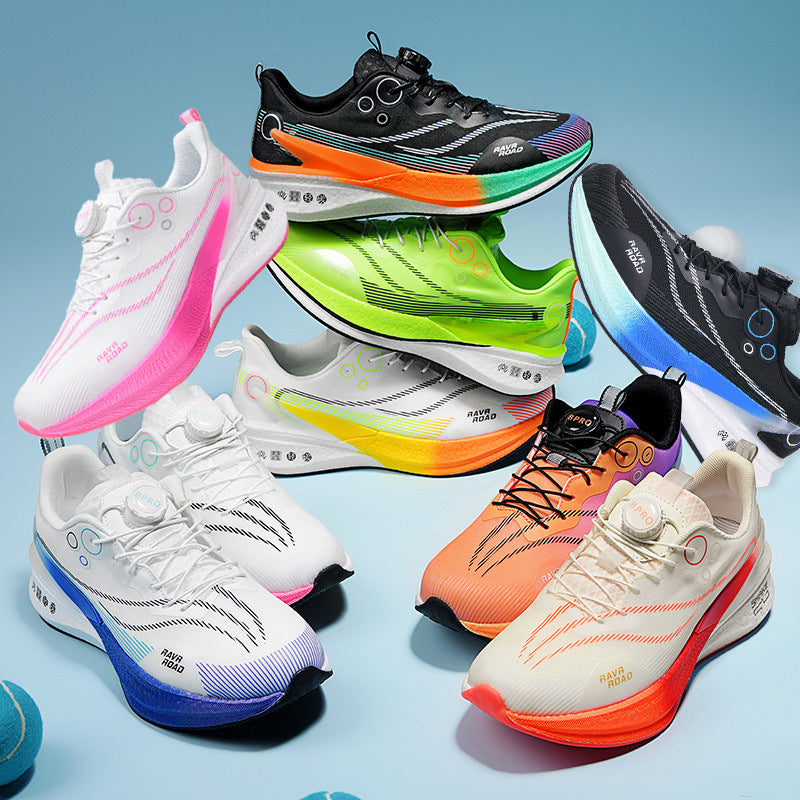 Red Rabbit8PRO Full-length Carbon Plate Men's and Women's Youth Racing Breathable Mesh Running Shoes Rotating Buckle Shock-absorbing Sports Shoes