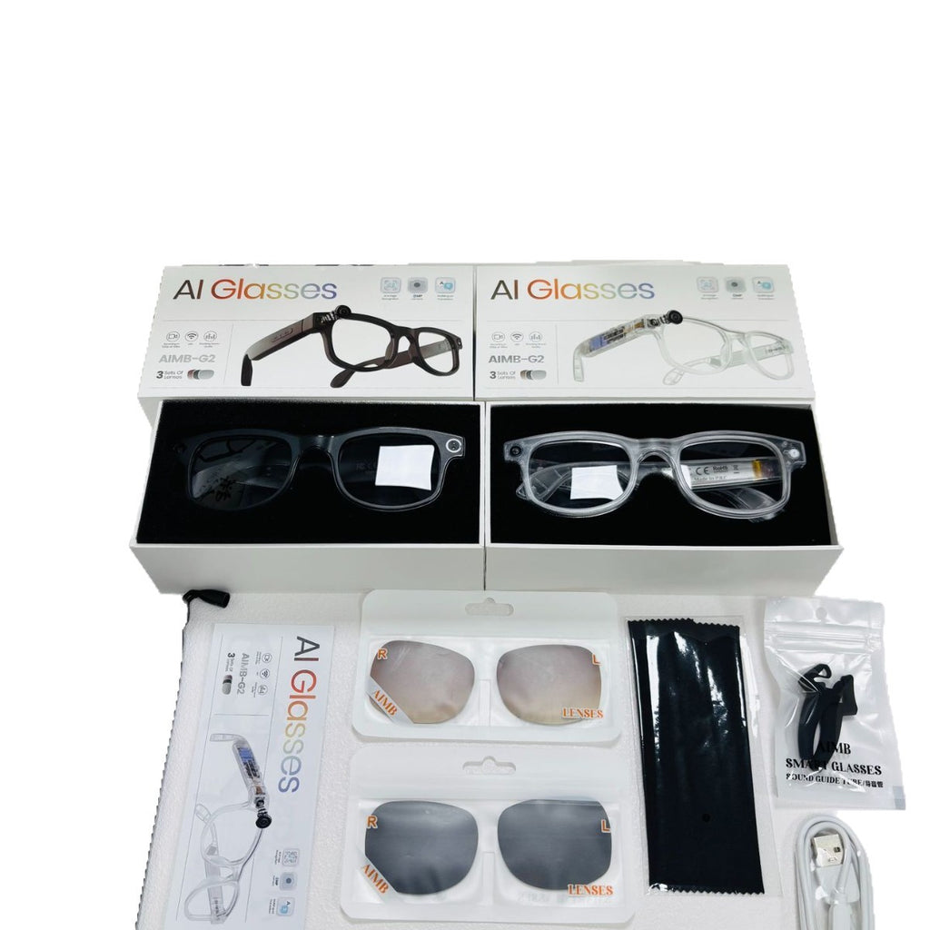 80010000 Pixel Smart Glasses AIMB-G2Photography and Videography1200P Audio and Video Recording Ai Translation+Music Control