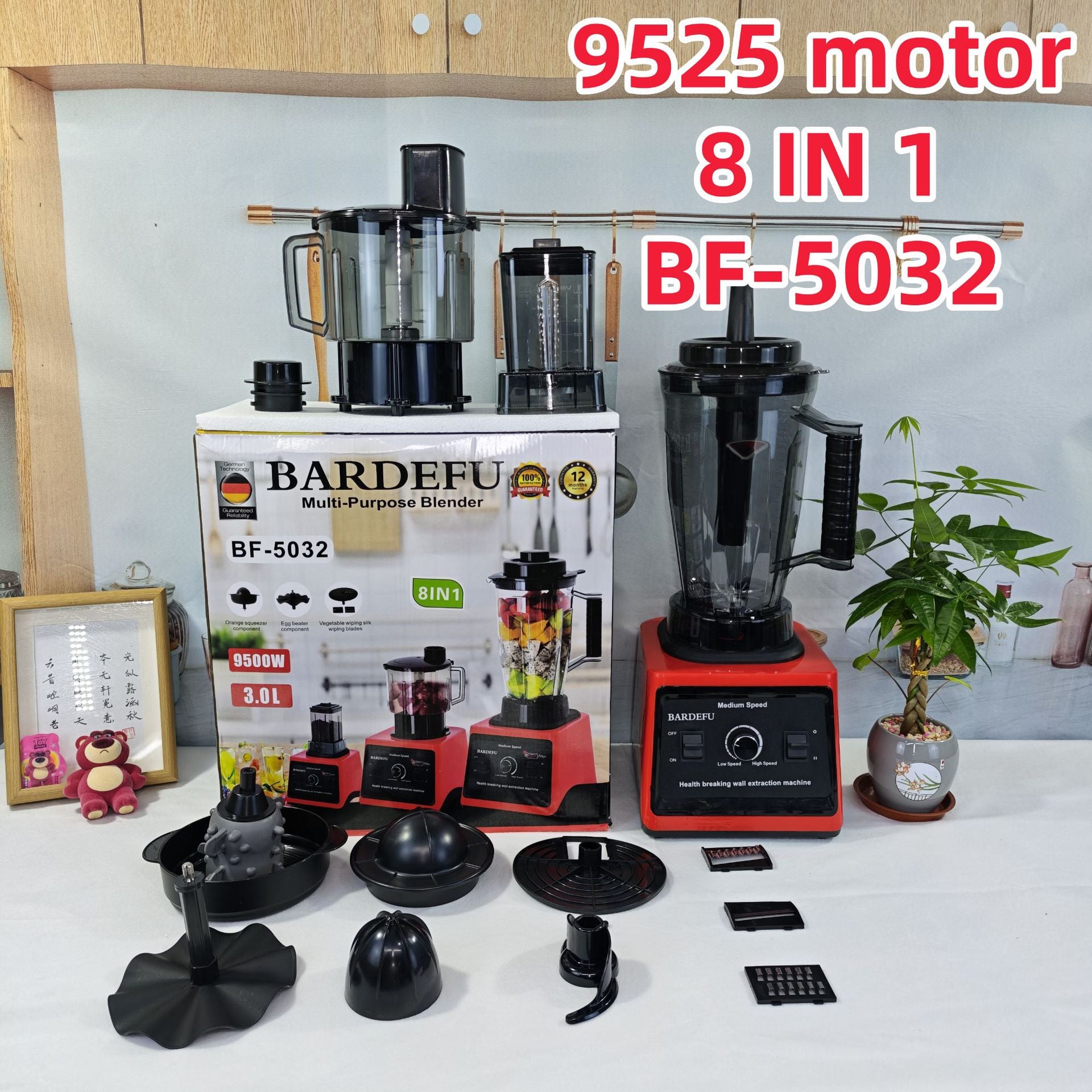 8in1blender North America Europe Stainless Steel Large Capacity Metal Blender Meat Grinder Juicer  Hot Sale