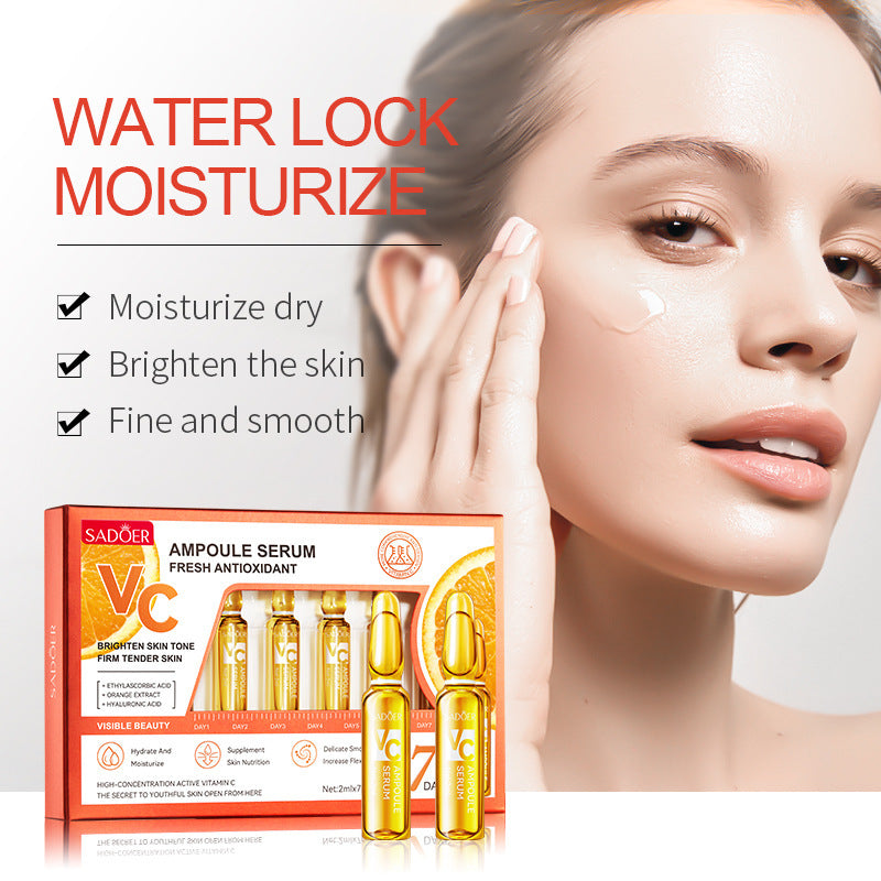 Full English Ampoule Essence SADOER Golden Hyaluronic Acid VC Moisturizing and nourishing  Foreign Trade Live Wholesale
