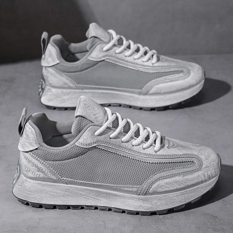 Men's Shoes Summer New Breathable Mesh Versatile Dad Casual Sneakers Height-Increasing Thick-Soled Vintage Dirty Shoes CH0003