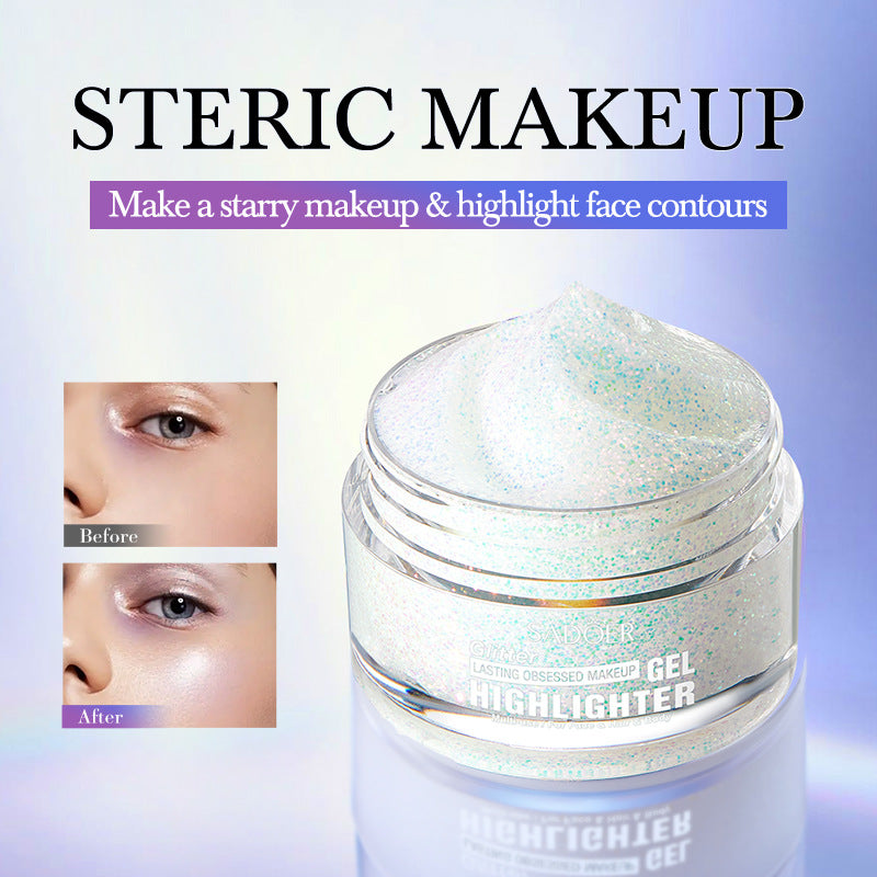 Colorful Highlight Gel SADOER Increase Facial Highlight Makeup Gel Cross-Border Wholesale