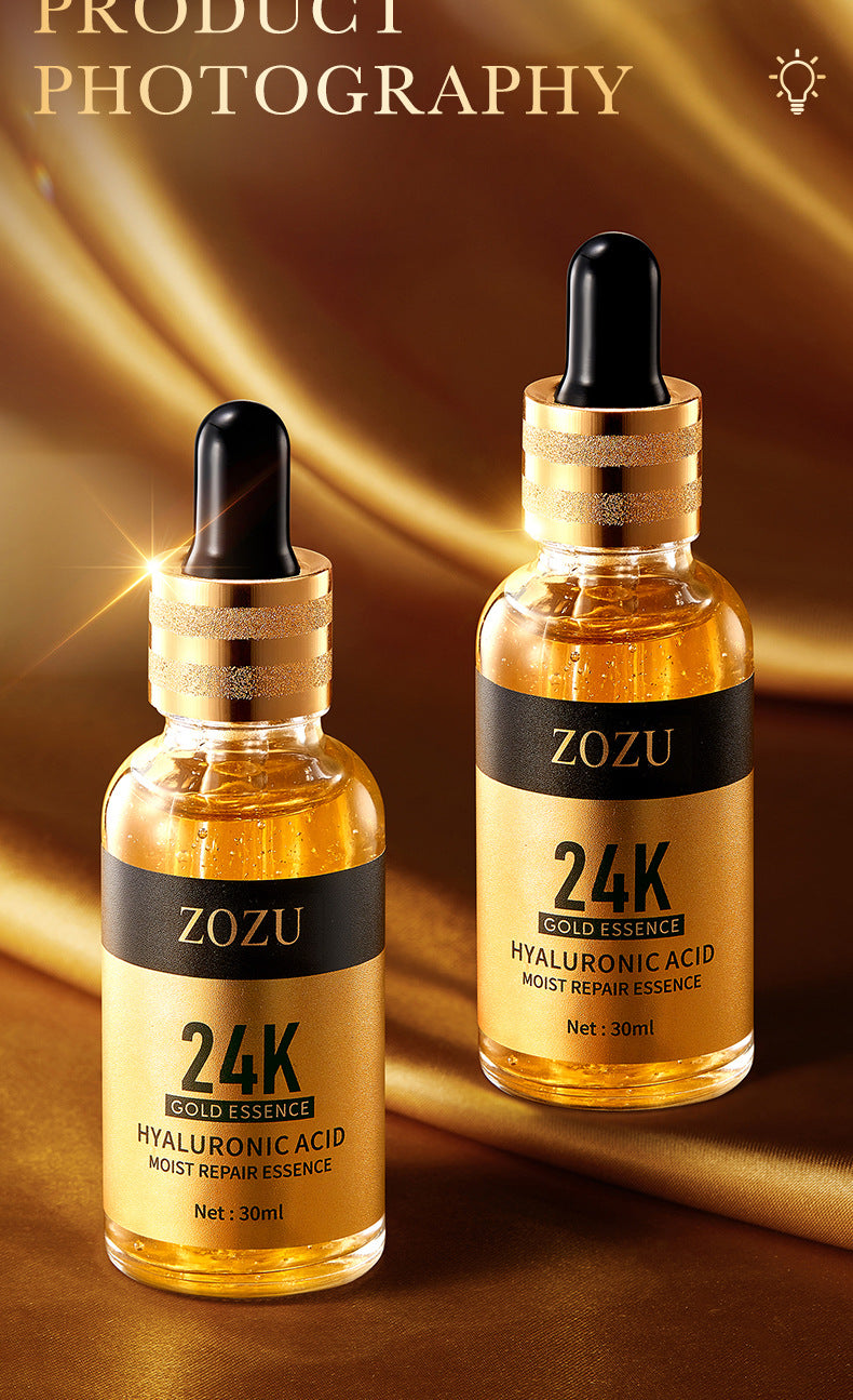 Full English24K Gold Essence ZOZU Hyaluronic acid moisturizing and hydrating skincare wholesale for  trade