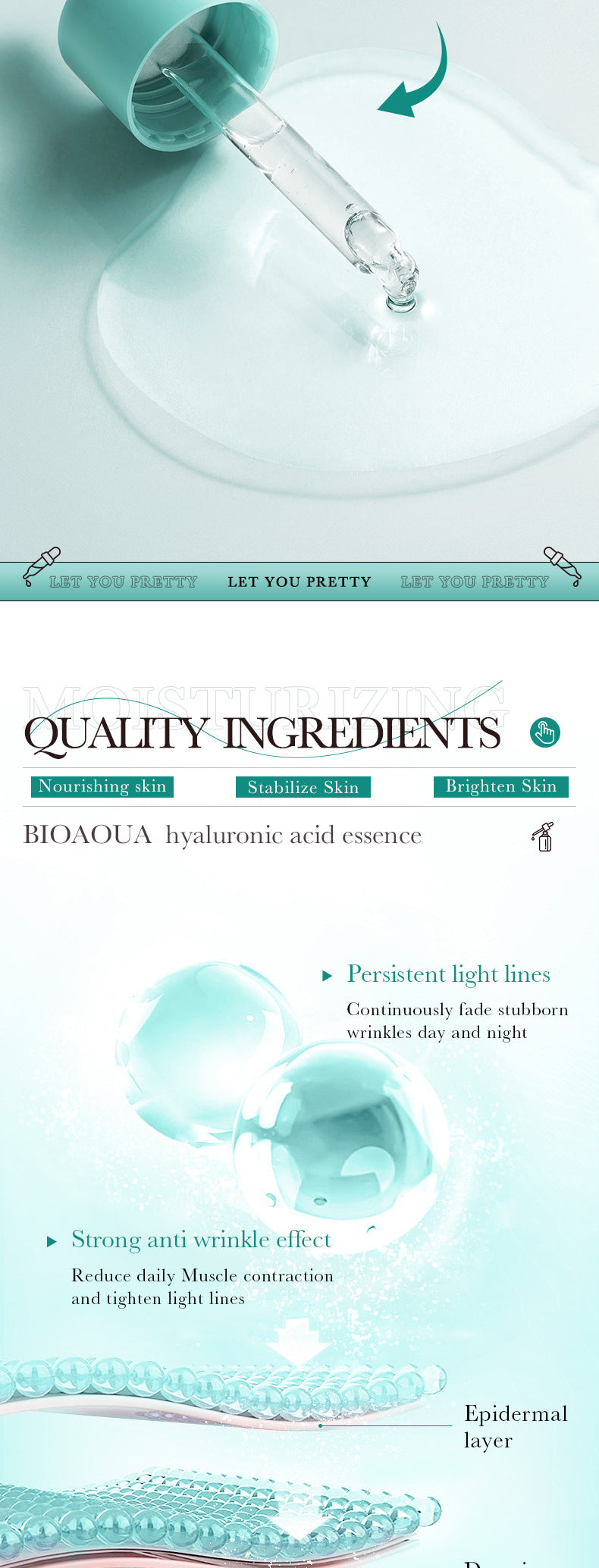 BIOAOUA Essence Series Hydrating and Nourishing Vitamins C Essence  Foreign Trade Factory Direct Sales