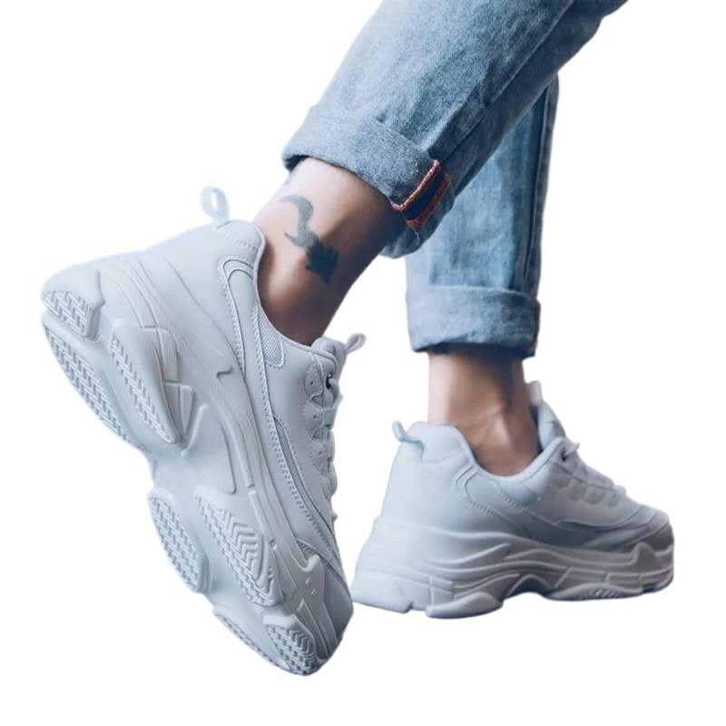 Men's Shoes Spring Summer ins Super Popular Shoes Korean Style Trendy Harajuku Style Height-Increasing Cushioned Sports Dad Shoes for Men