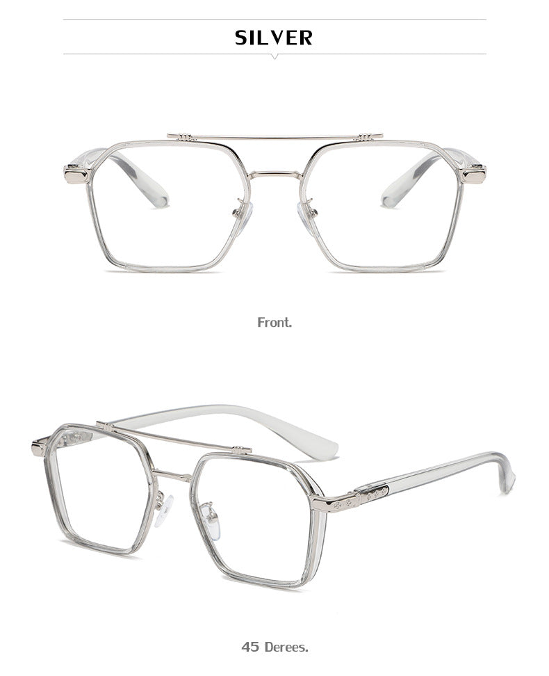 New Sunglasses Internet Celebrity Wei Ting Same Style Sunglasses for Men Trendy Large Square Frame Sunglasses for Men ins Sun Protection Glasses