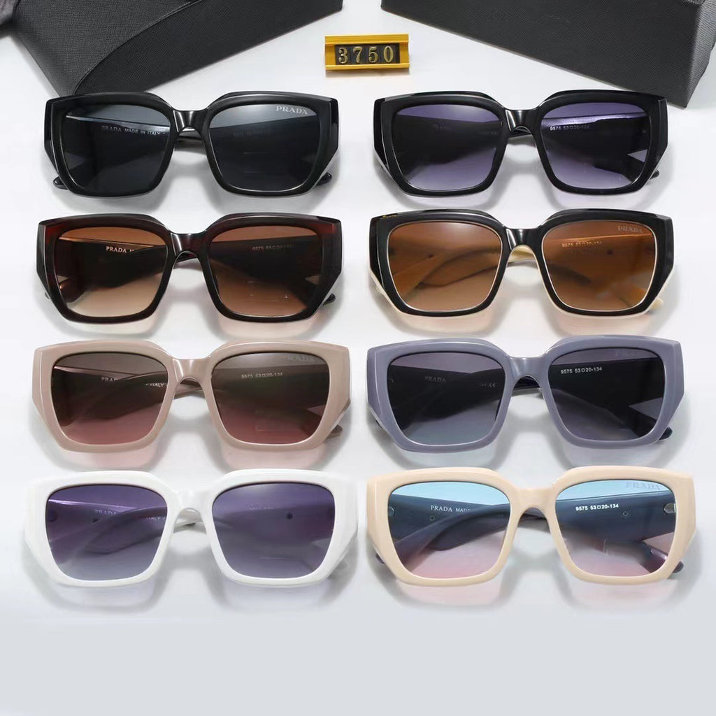 Fashionable European and American Style p Home casual UV protection sunglasses oval large frame glasses popular sunglasses