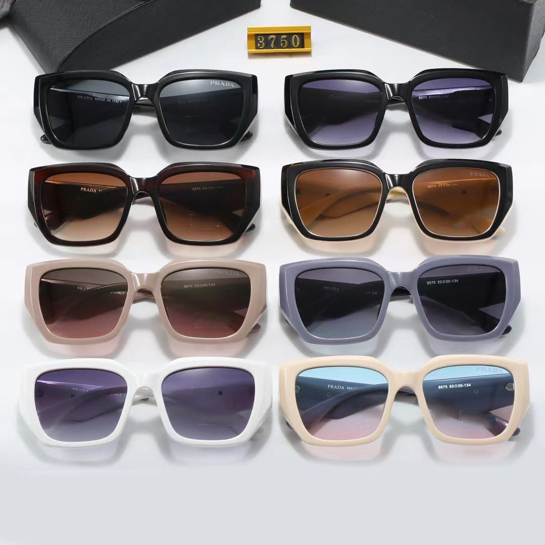 Fashionable European and American Style p Home casual UV protection sunglasses oval large frame glasses popular sunglasses