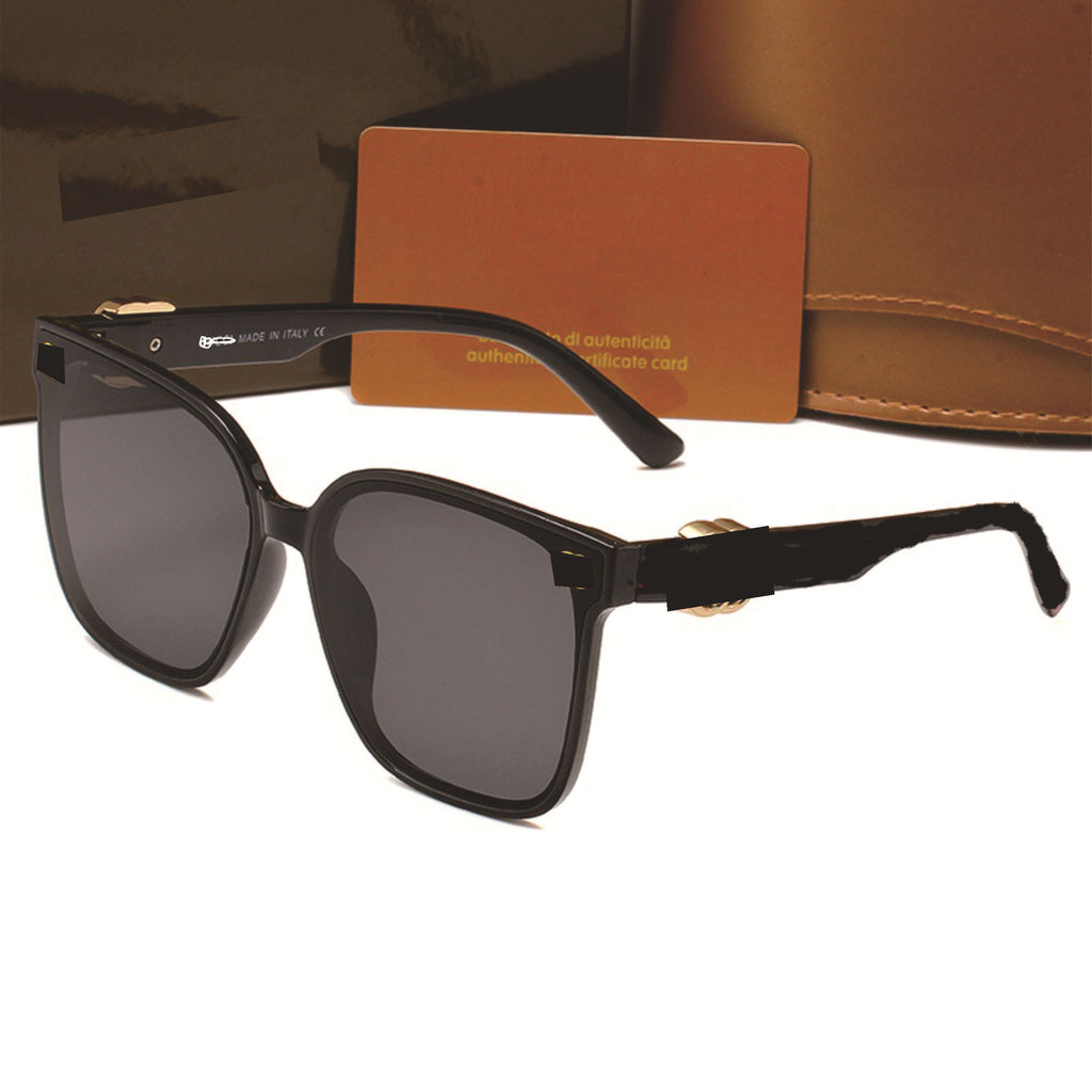 3716New Fashion Large Frame Sunglasses for Women Nylon Lens Sunglasses Internet Celebrity Street Style Face Slimming Driving Sunshade