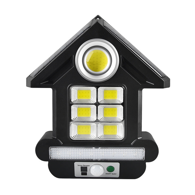 Solar Street Light Human Body Sensing Small Wall Light with Remote Control Garden Light COB Security Light Waterproof Garden Light