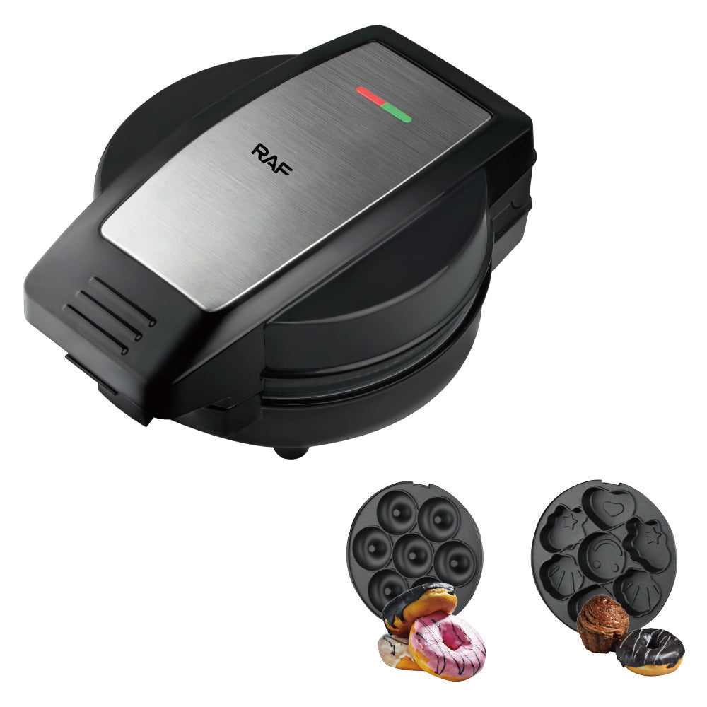 RAF 2-in-1 Household Donut Maker Breakfast Machine Mini Cake Round Cake Machine Light Food Machine Baking