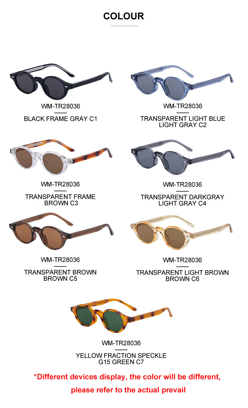 2025New European and American Round Small Frame Sunglasses for Women, Simple and Stylish Sun Protection Sunglasses for Women Wholesale shades