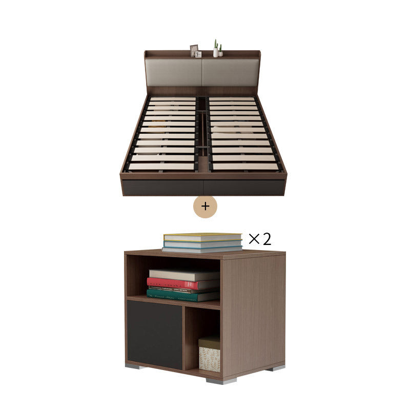 Modern Minimalist Air Pressure High Box Bed Nordic Tatami Bed Home Bedroom Master Double Storage Platform Bed
