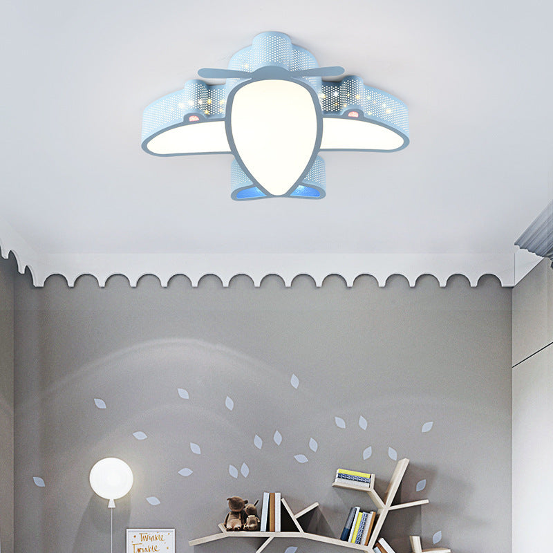 Children's Room Lamp Modern Simple Nordic Creative Boys and Girls Bedroom Airplane led Ceiling Light Non-Glaring Study Lamp