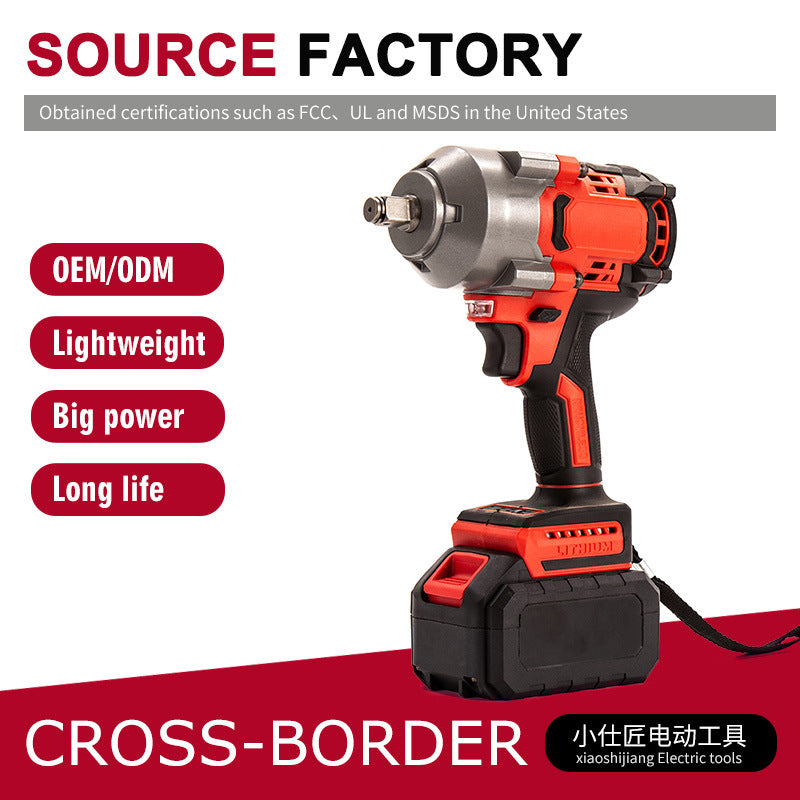 High Power High Torque Electric Wrench Multi-Function Lithium Battery Wrench Auto Repair Air Gun Brushless Impact