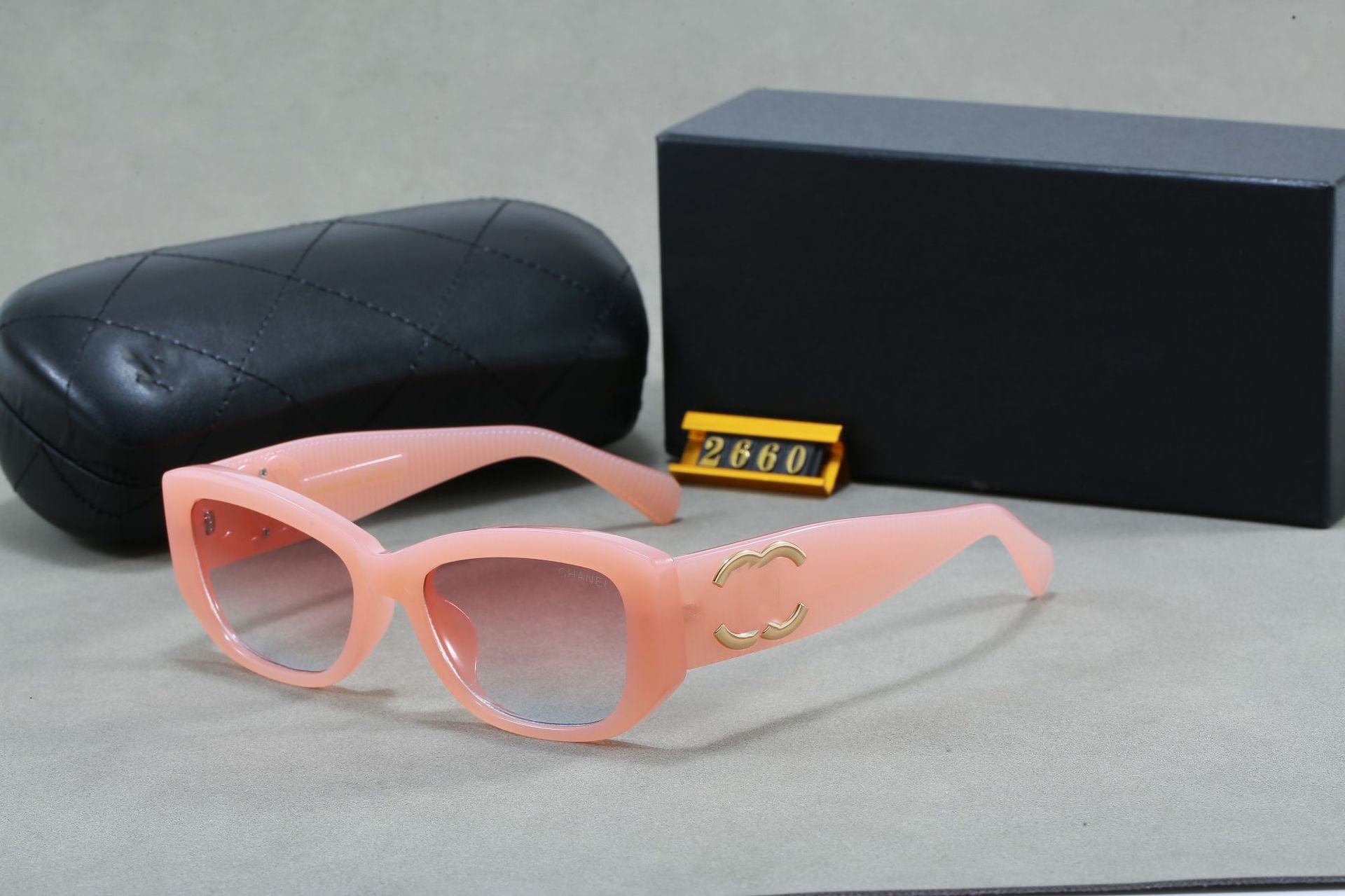 Classic style logo Double C Sunglasses for Women, Internet Celebrity, Xiaohongshu Hot Item, Sunglasses for Men, Acetate, Live Streaming Hot Item2660