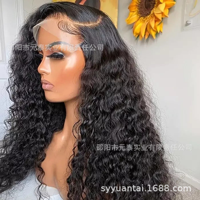 Curly Lace Front Synthetic  Wig Lace Frontal for Black Women