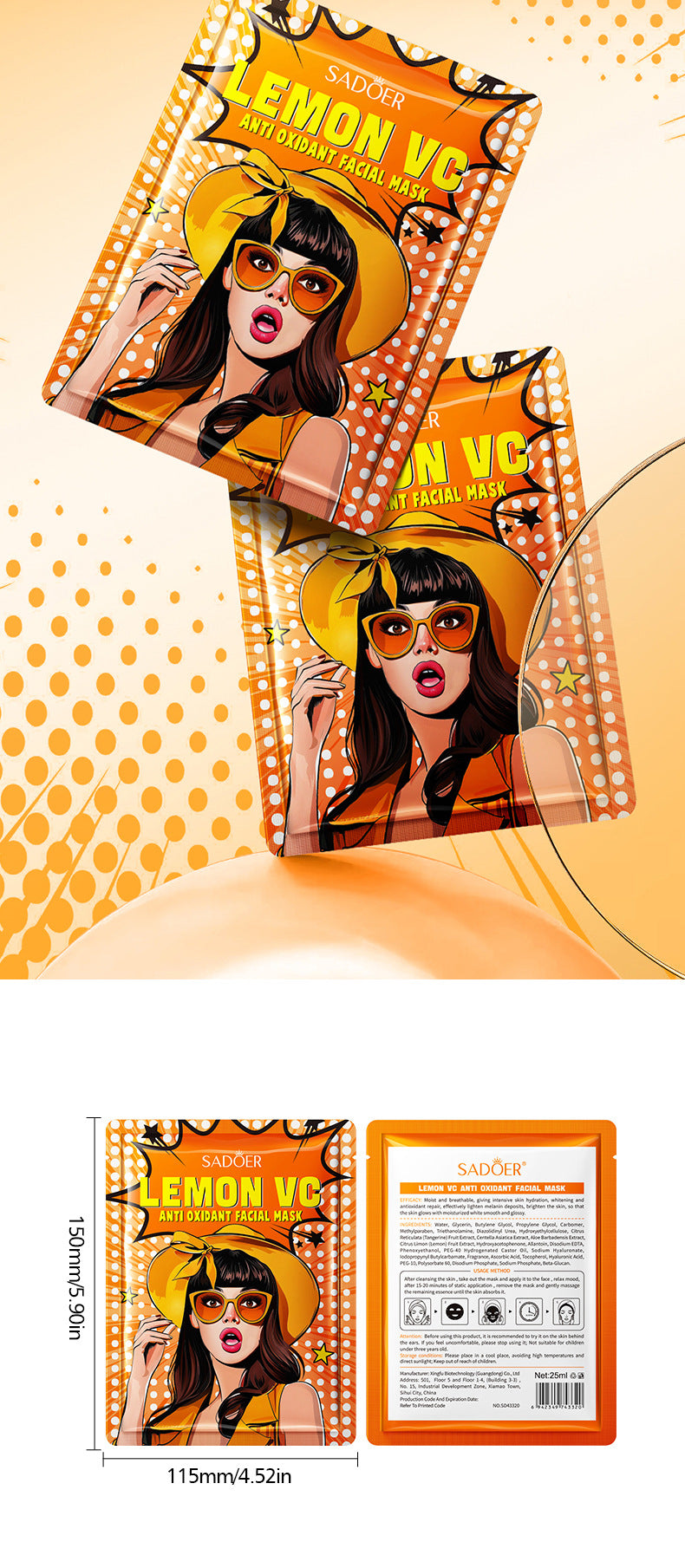 Full English Goddess Mask SADOER Hyaluronic Acid Moisturizing Hydrating Face Mask Sheets Wholesale for  Trade