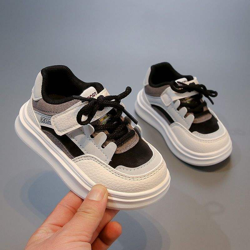 Spring and Autumn New Children's Shoes for Girls and Boys, Leather Walking Shoes, Girls' Sneakers, Korean Style Baby Shoes