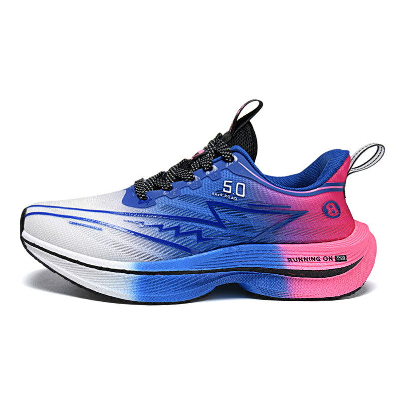 Carbon Plate Running Shoes Mesh Ultra-light Breathable Sports Shoes Men Couple All-match Casual Popcorn Running Shoes Breathable Lightweight