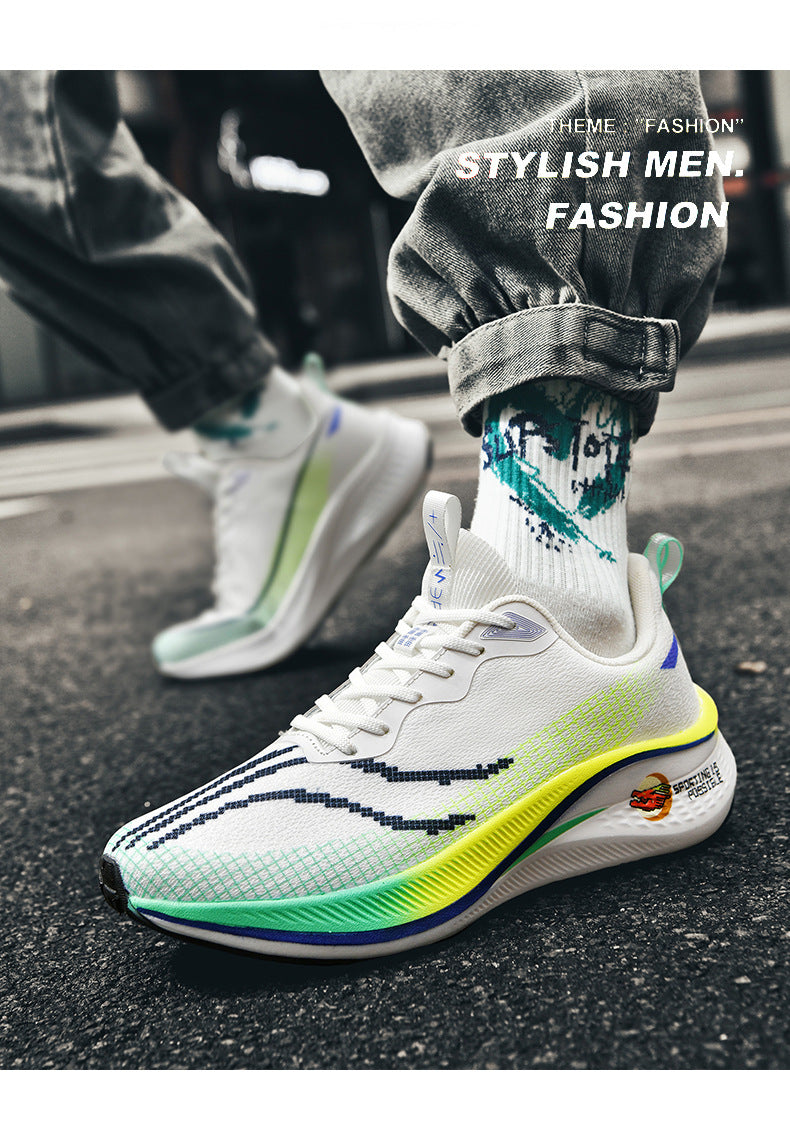2025Spring and Summer New Style Flying Electric4C Professional Racing Shock Absorption Casual Non-slip Sports Shoes Ultra-light High Elasticity Men and Women Running Shoes
