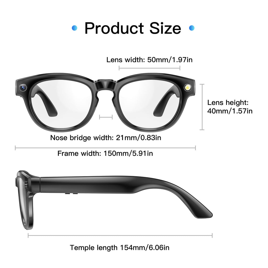 New ai Smart Glasses mate2With Camera for High-Definition Photo and Video Recording GS380Bluetooth Glasses