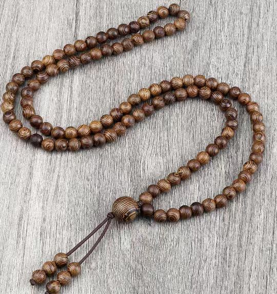 Buddha Pendant Bracelet Natural Stone Beaded Volcanic Stone Black Rutilated Quartz Bracelet8mm Single Loop Elastic Bracelet