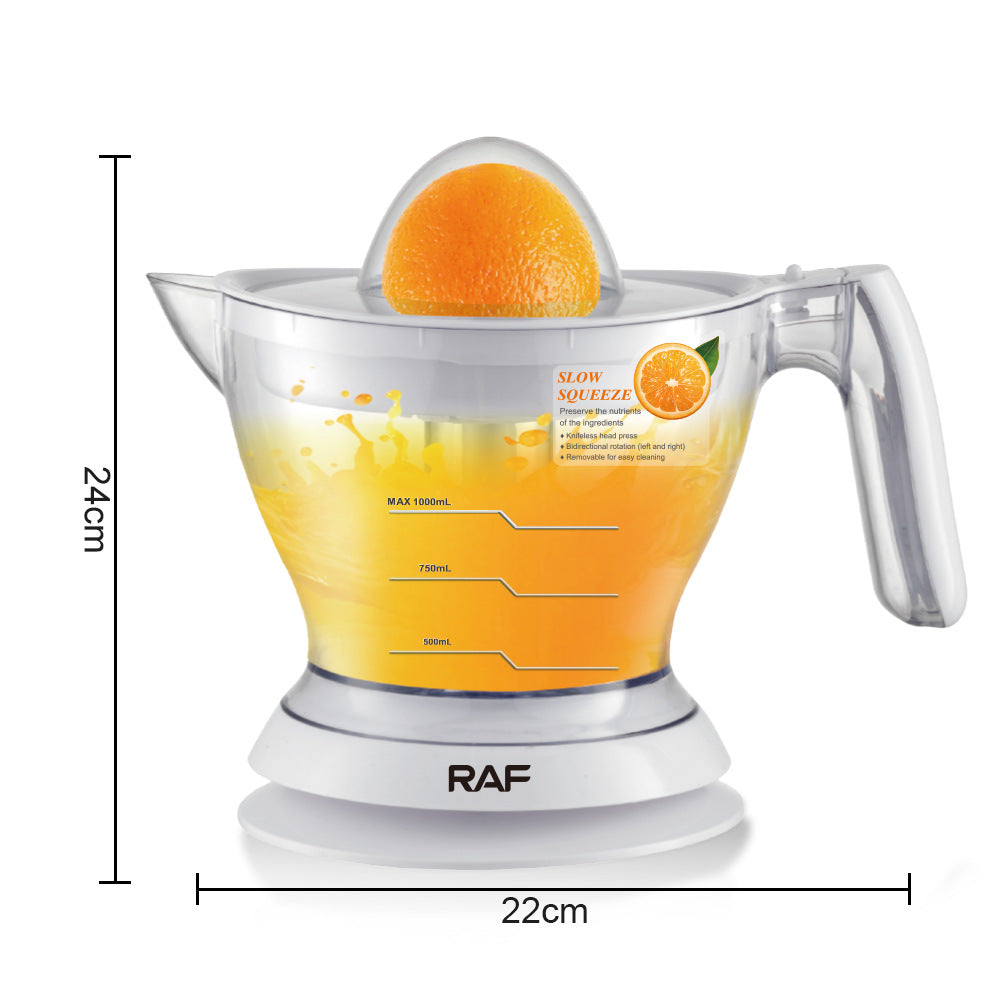 RAF EU Standard Electric Fresh Orange Juicer Household Automatic Juicer Lemon Orange Juice Machine Small Portable617
