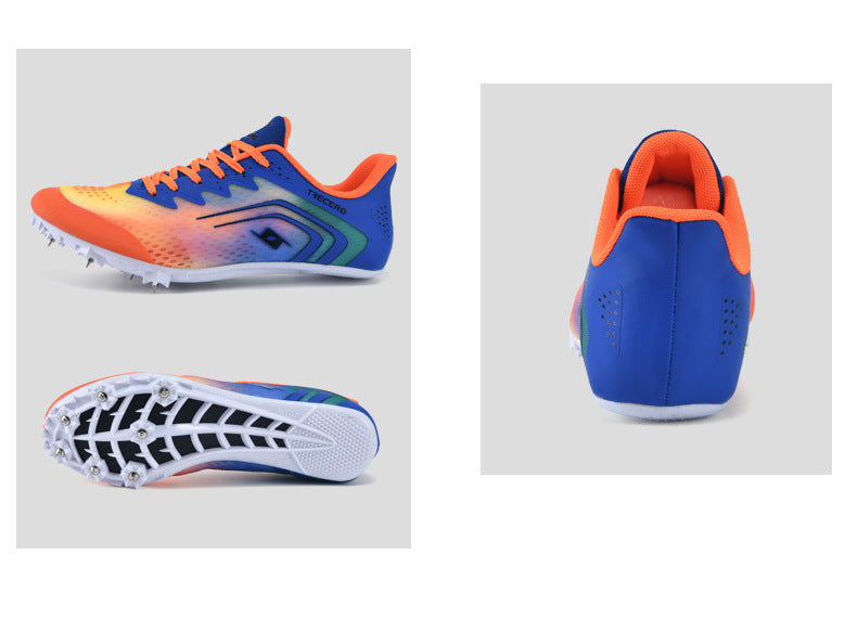 CICERO New Style Running Spikes Shoes for Teenagers Boys and Girls Students Large Spikes Professional Competition Physical Test Training Track and Field Shoes