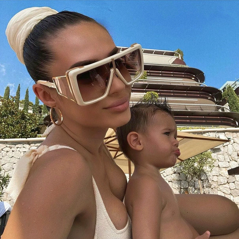 New Steampunk Style Sun Protection Sunglasses for Women, Full Coverage, Men's Trendy European and American Wholesale