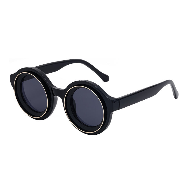 Sunglasses European and American Fashion Round Frame Sunglasses Men's High-end Sunglasses Men's Wholesale sunglasses