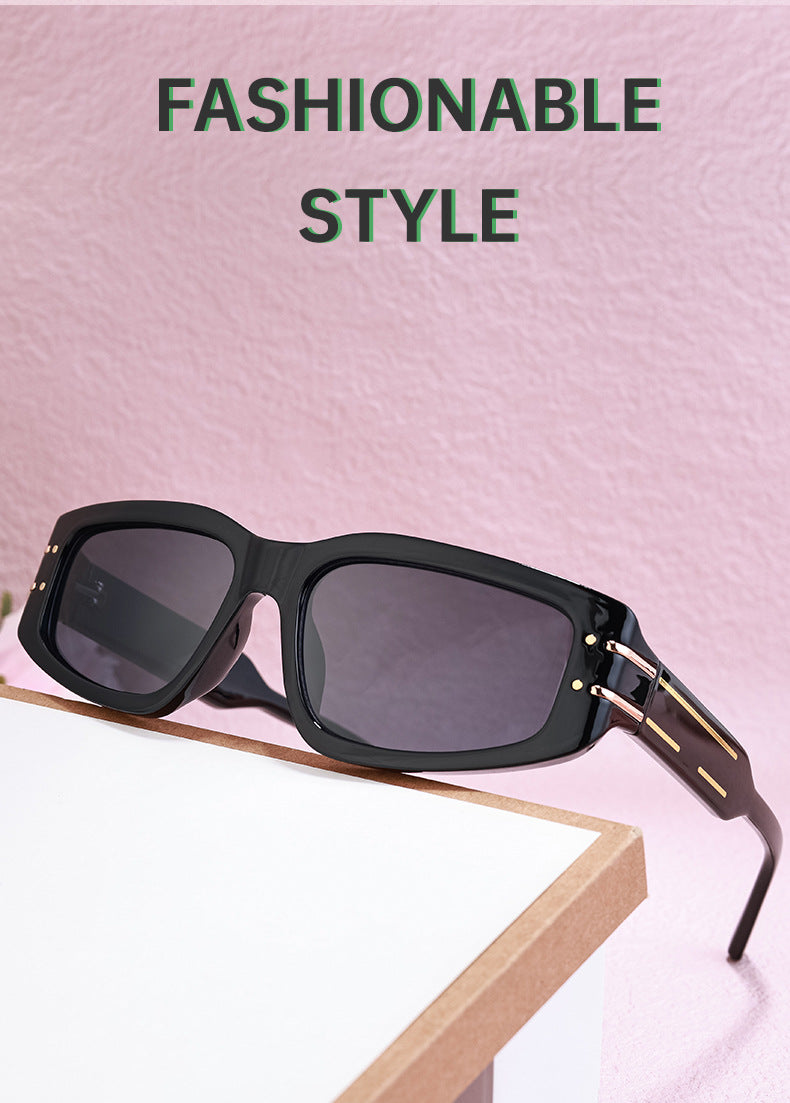Fashion Square Frame Sunglasses for Women, Sun Protection, High-End European and American Style Small Frame Glasses Wholesale sunglasses Sunglasses