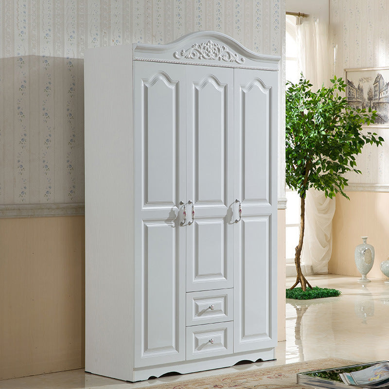 Economical Cabinet Three or Four Doors Bedroom Wardrobe Storage Panel Multi-Functional Assembly European Style Multi-Functional Storage Closet