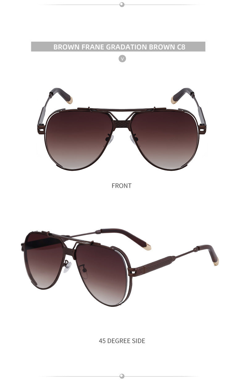 Double Bridge Toad Glasses Men's European and American Fashion Punk Style Sunglasses Outdoor Sports Sun Protection Glasses sunglasses