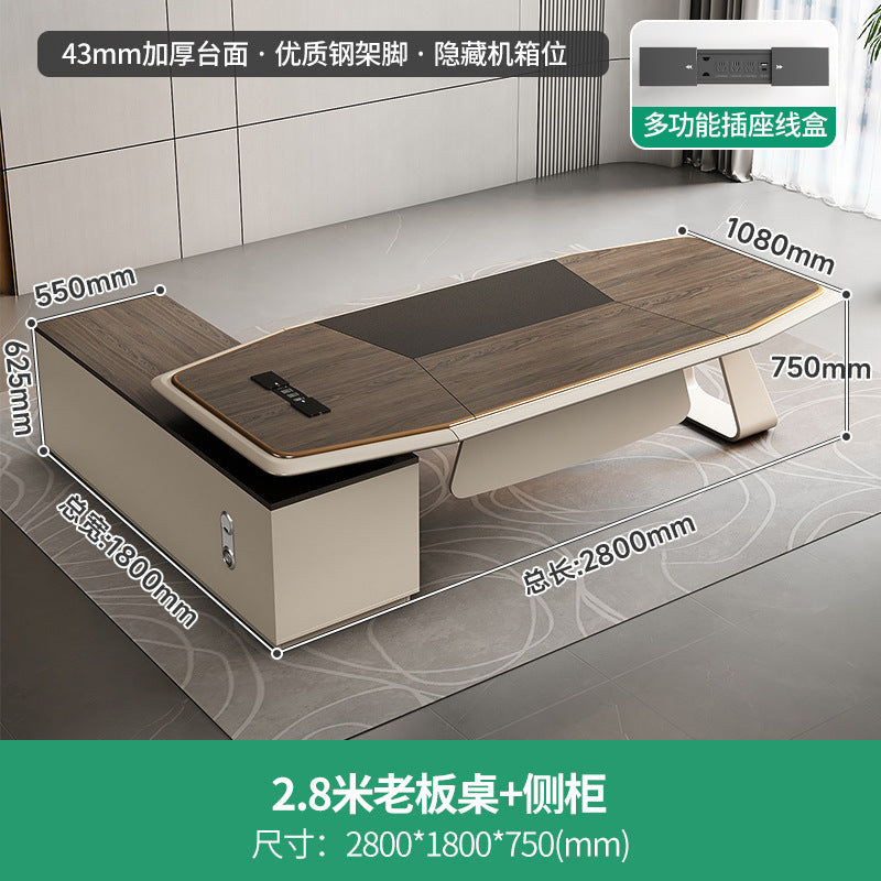 Office Desk Boss Desk Simple Modern Executive Desk Office Desk Office Chair Set Manager Desk President Desk