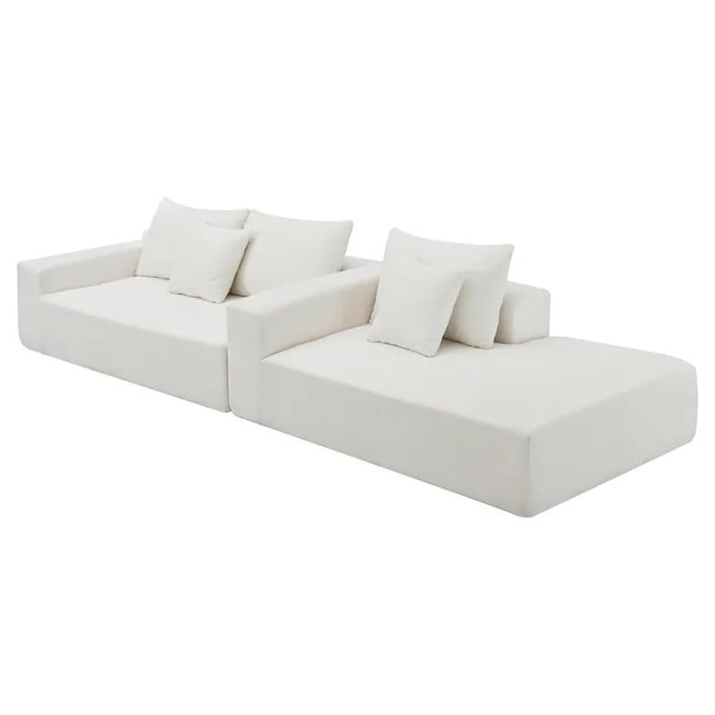 Vacuum Compression Modern Minimalist Tofu Block Sofa Small Apartment Living Room Retro Straight Row Roll Pack Square Fabric Sofa
