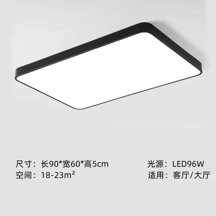 Home Living Room Lamp Rectangular Creative Macaron Ceiling Lamp Room Lamp Modern Simple Iron Art led Bedroom light