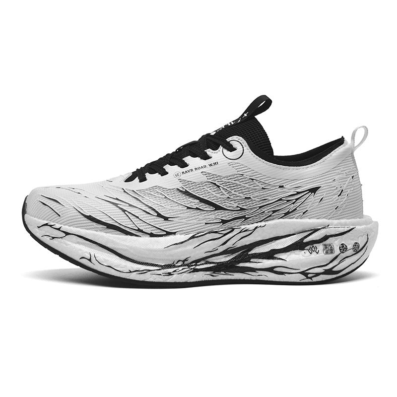 Autumn New Fluorescent Parent-Child Fashion Casual Sports Shoes with Real Carbon Plate High Elasticity Cushioning Outdoor Running Shoes