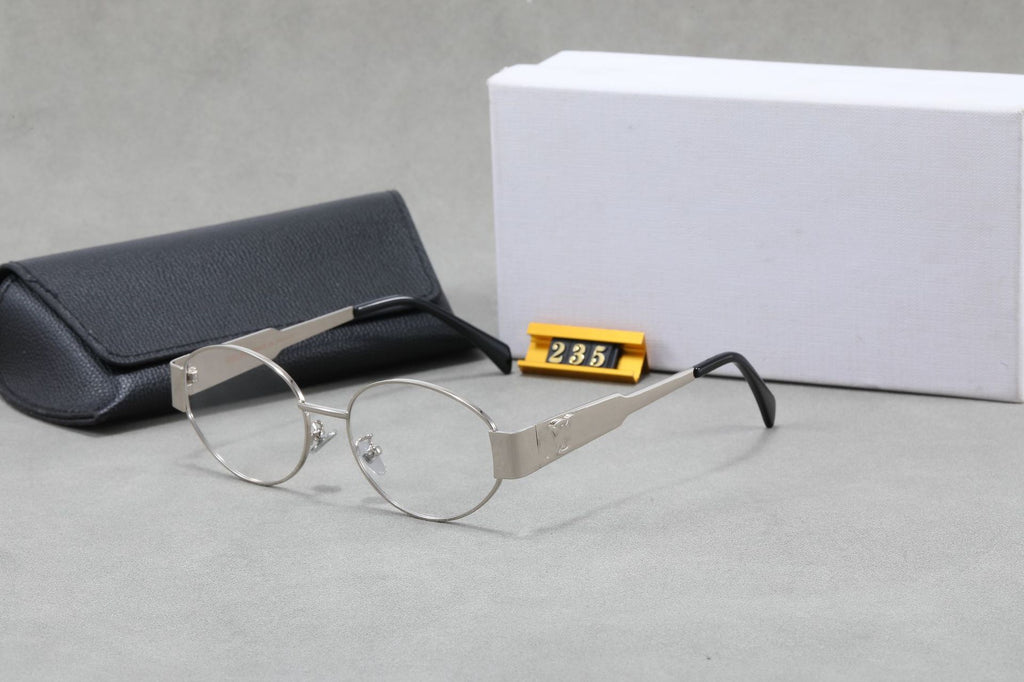 Vintage Old Money Style Metal Oval Sunglasses Sun Protection High-End Small Frame Hong Kong Style Triumphal Arch Sunglasses