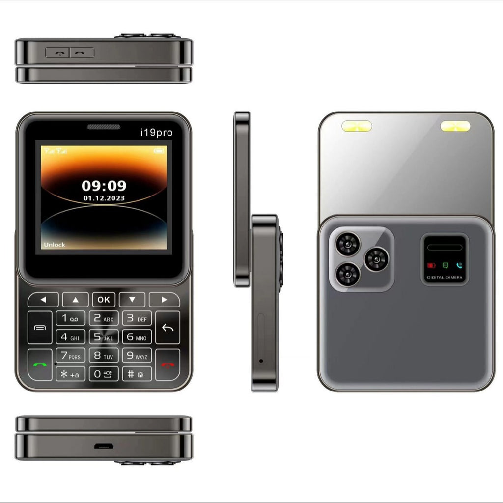 Mini Rotary Function button phonei19pro Rotate180Mini Phone