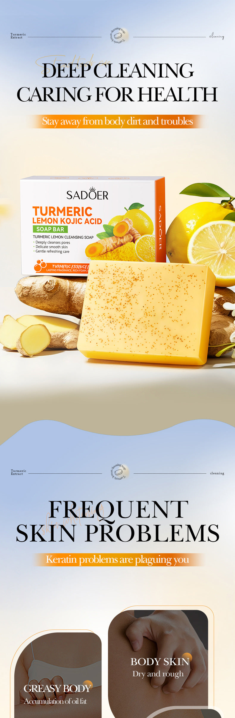 Turmeric Lemon Purifying Soap100g Clean Body Handmade Soap Export Manufacturer Wholesale