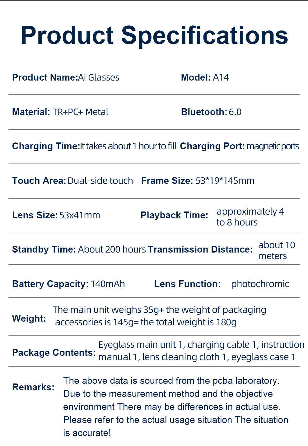 ai Translation Smart Glasses Photochromic Bluetooth Wireless Hands-Free Call Audio Multi-Function Driving Glasses