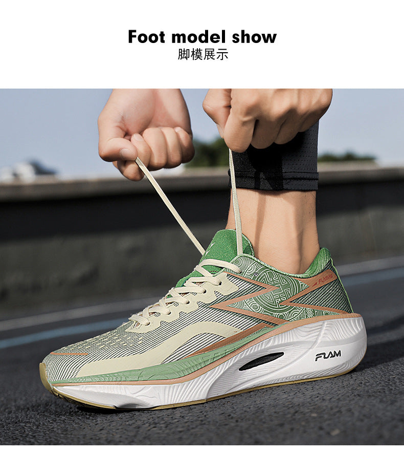 Summer New Mesh Breathable Carbon Plate Ultra-light Sports Shoes for Teenagers Couples Casual Fashion High Elastic Soft Sole Running Shoes